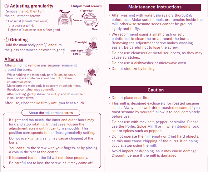 Porlex Sesame Mill III